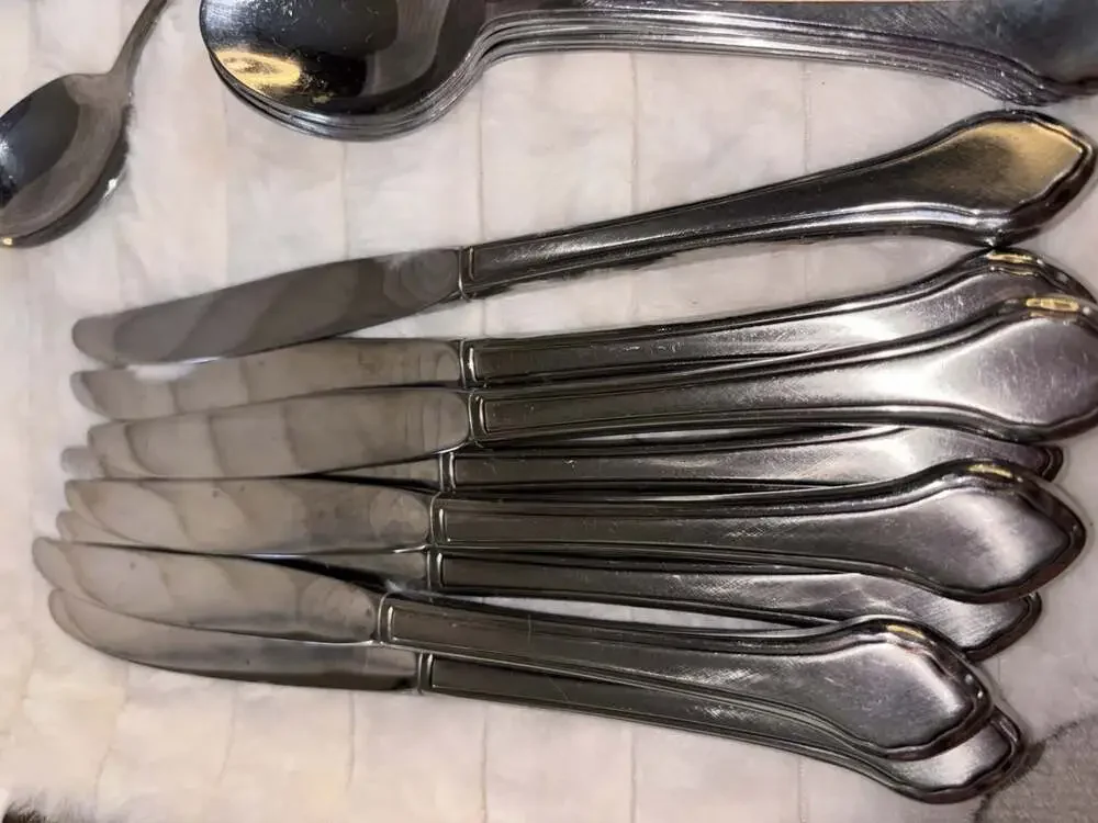 Vintage 36pc Oneida Wm A Rogers Stainless Flatware Set Summer Mist Autumn Glow